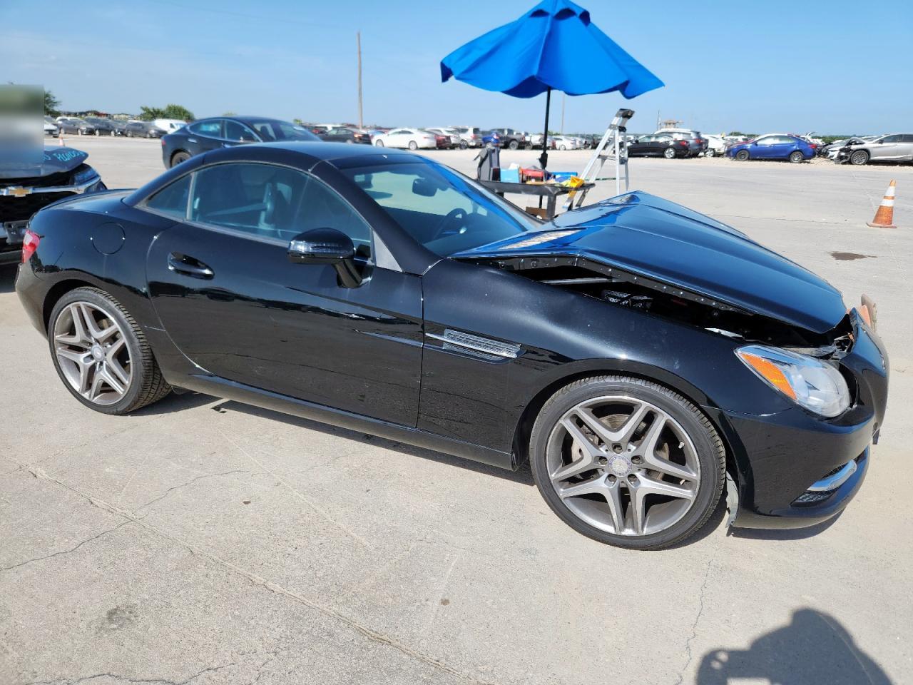 2014 Mercedes-benz Slk 250 Black vin: WDDPK4HA3EF085729