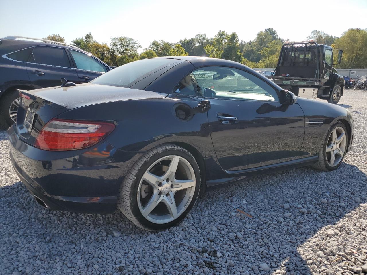 2014 Mercedes-benz Slk 250 Blue vin: WDDPK4HA3EF092003