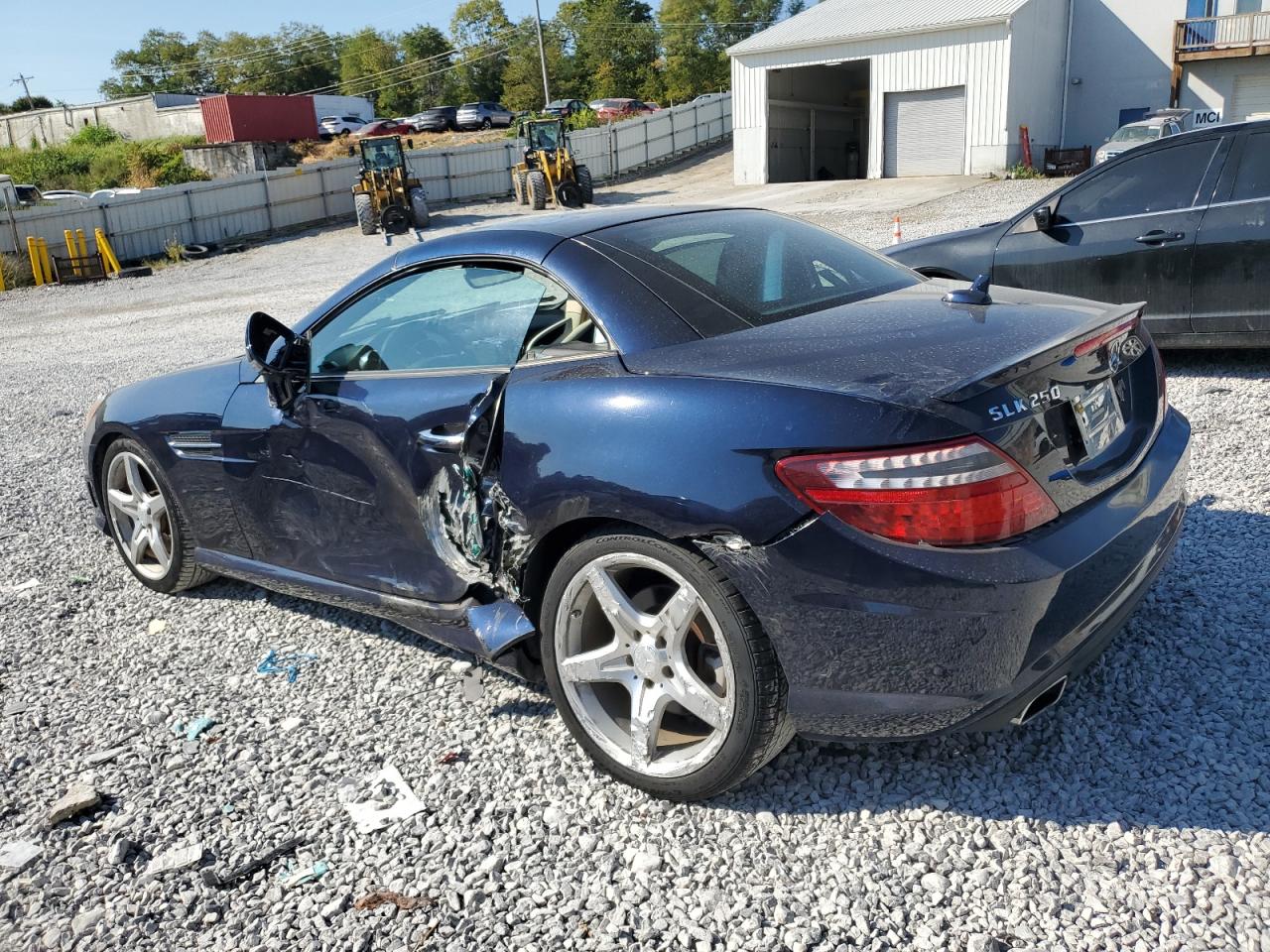2014 Mercedes-benz Slk 250 Blue vin: WDDPK4HA3EF092003