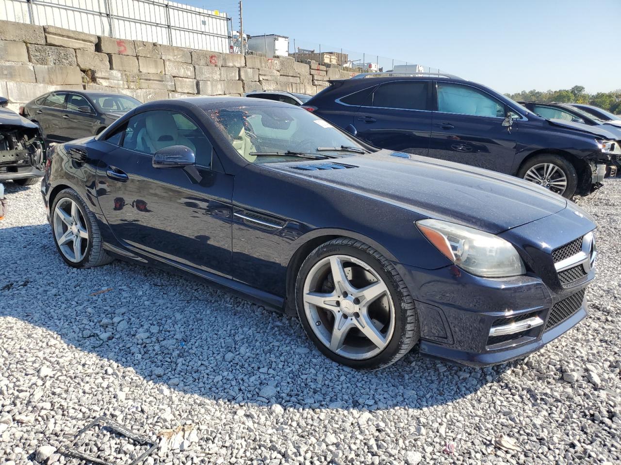 2014 Mercedes-benz Slk 250 Blue vin: WDDPK4HA3EF092003