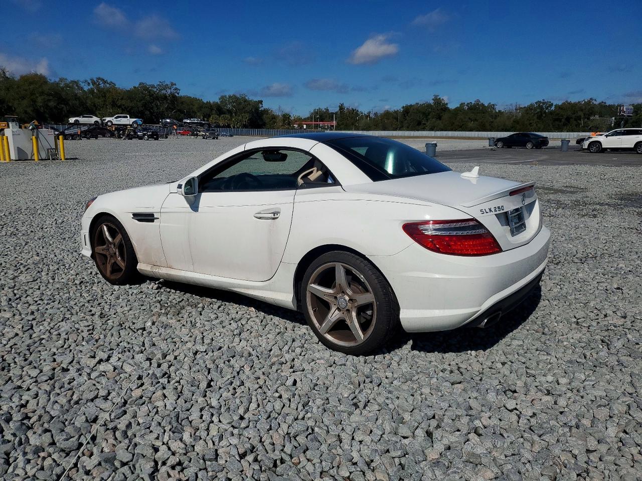 2014 Mercedes-benz Slk 250 White vin: WDDPK4HA4EF075744