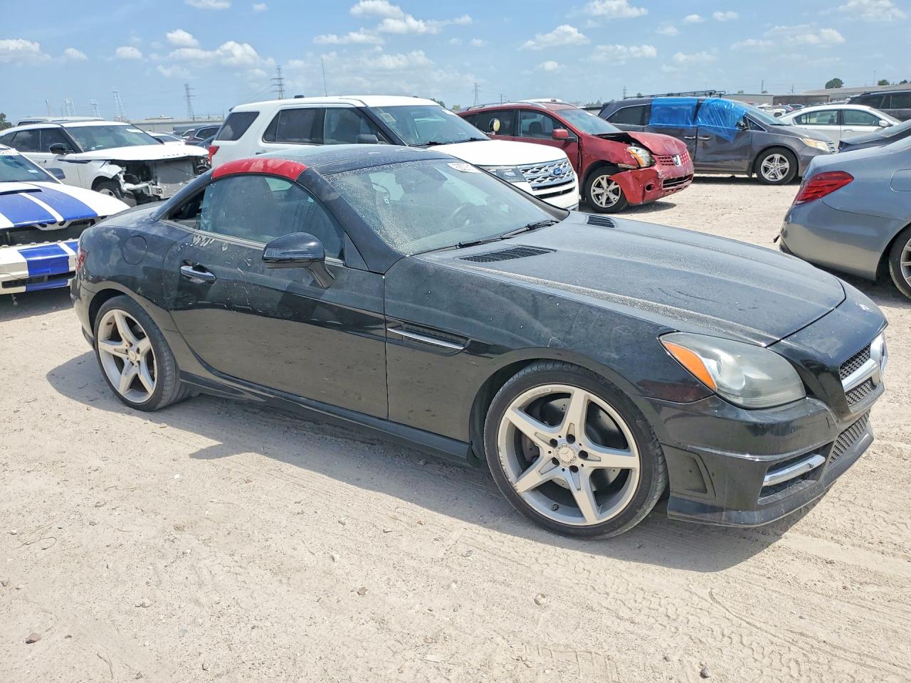 2014 Mercedes-benz Slk 250 Black vin: WDDPK4HA4EF085044
