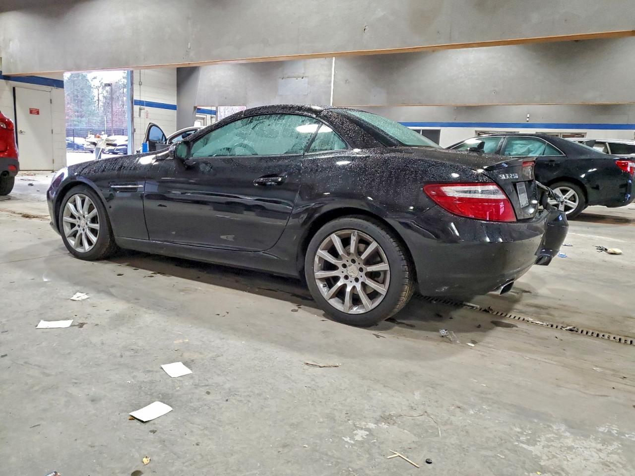 2014 Mercedes-benz Slk 250 Black vin: WDDPK4HA5EF083402