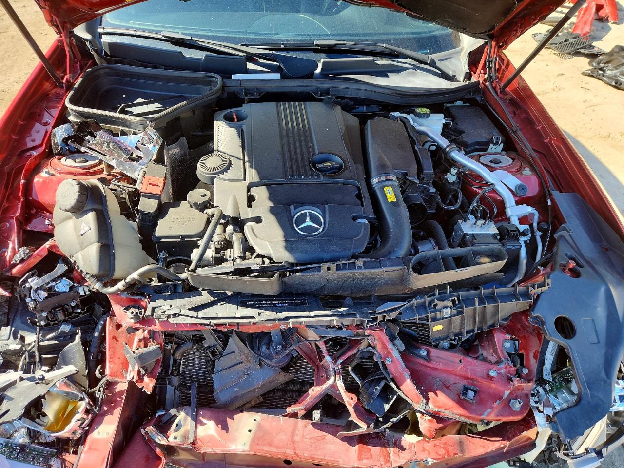 2014 Mercedes-benz Slk 250 Red vin: WDDPK4HA5EF084954