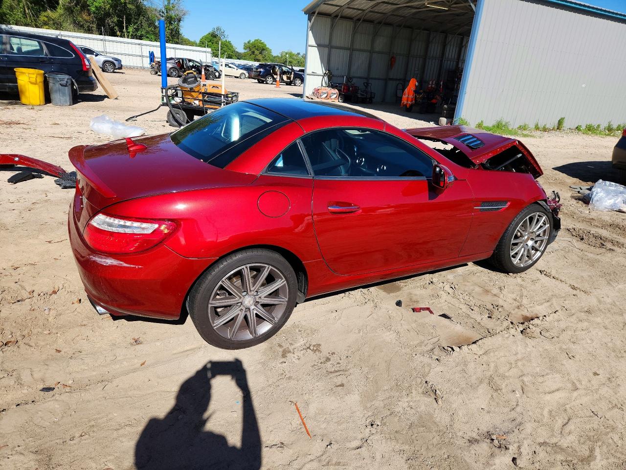 2014 Mercedes-benz Slk 250 Red vin: WDDPK4HA5EF084954