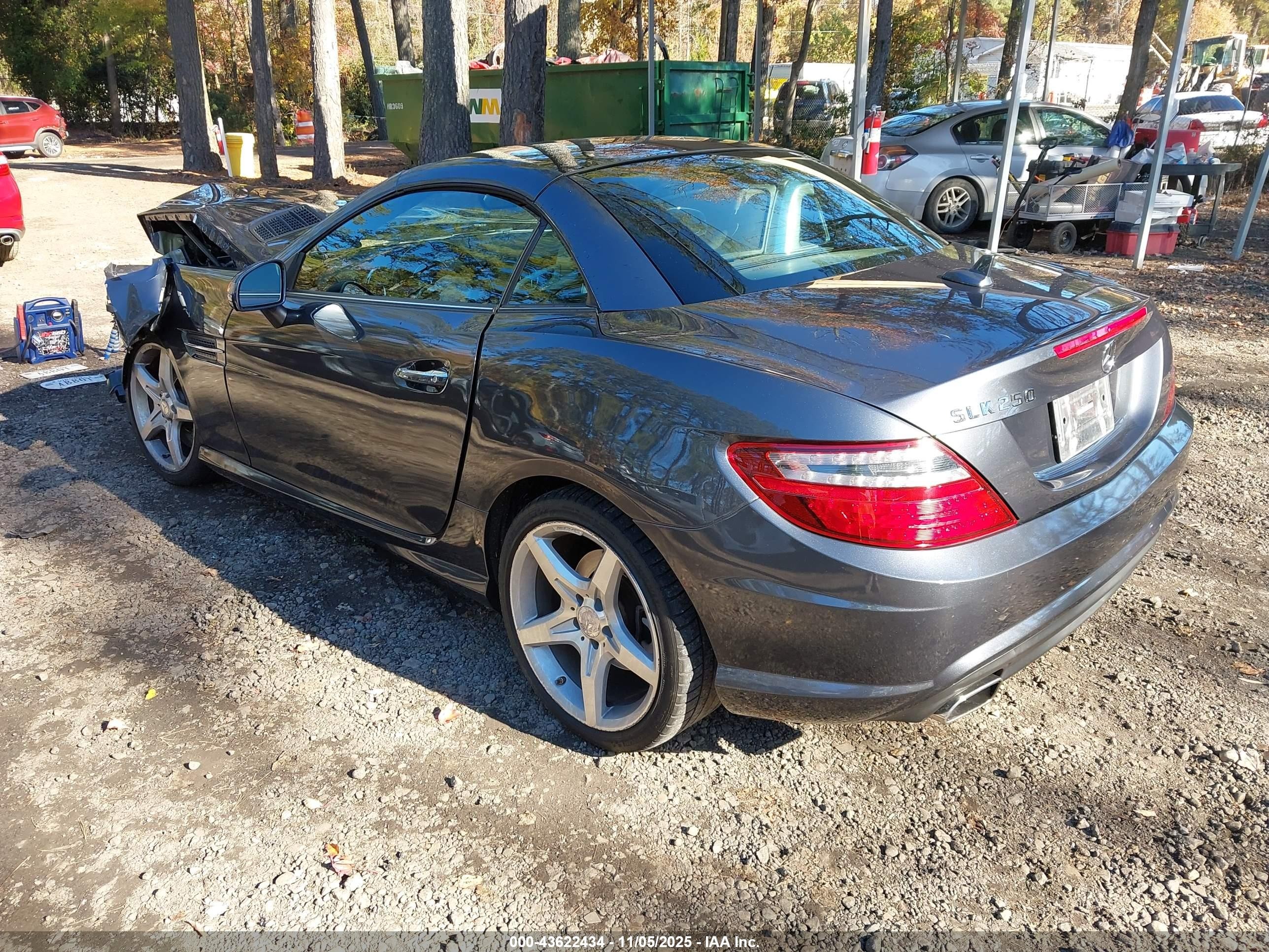 2013 Mercedes-benz Slk 250   Gray vin: WDDPK4HA6DF053808