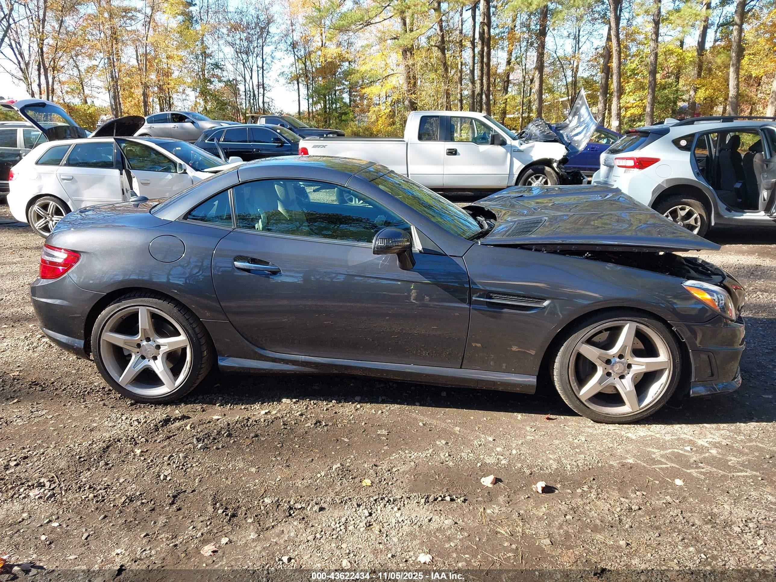 2013 Mercedes-benz Slk 250   Gray vin: WDDPK4HA6DF053808