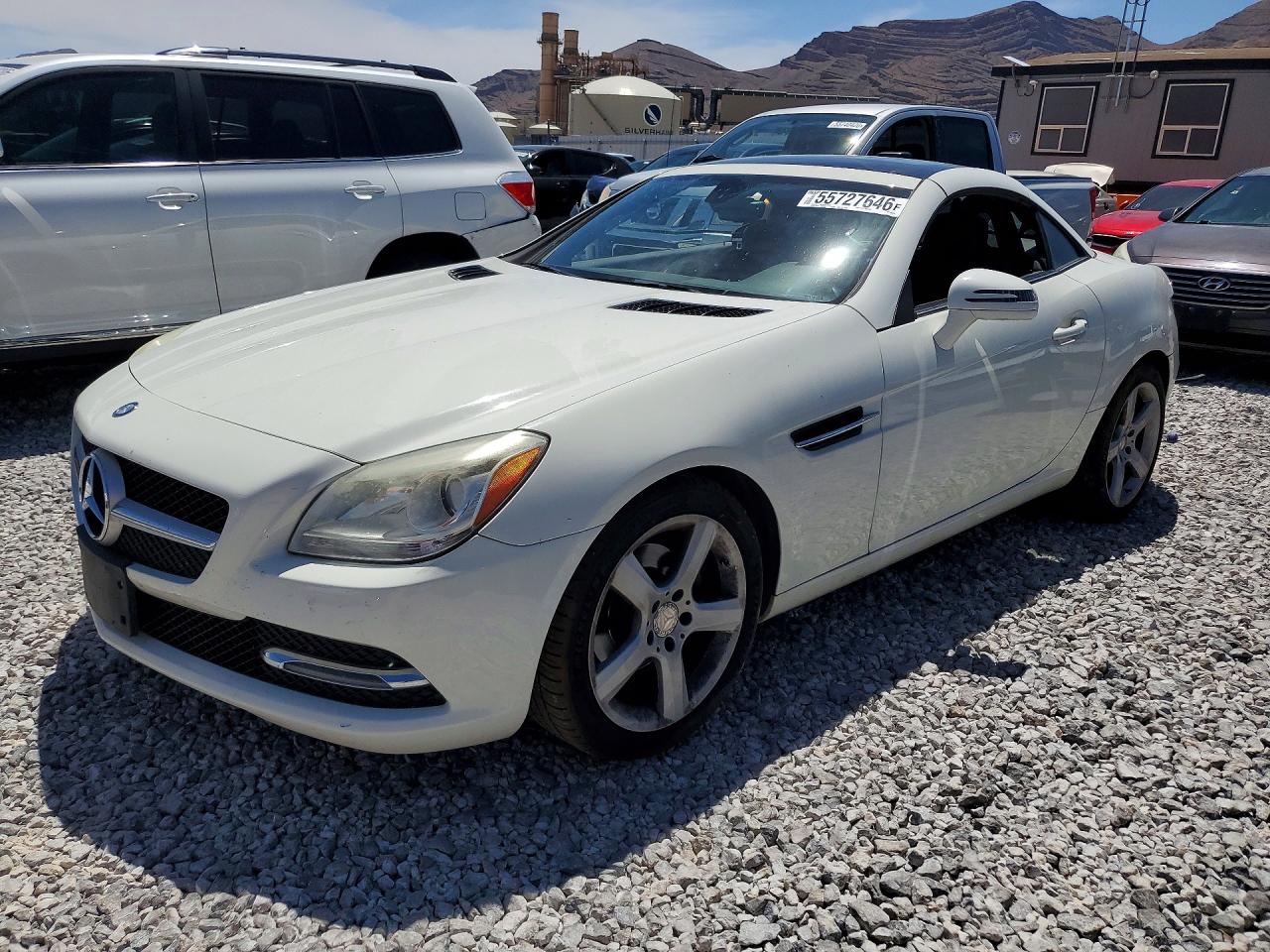 2013 Mercedes-benz Slk 250 White vin: WDDPK4HA6DF059978