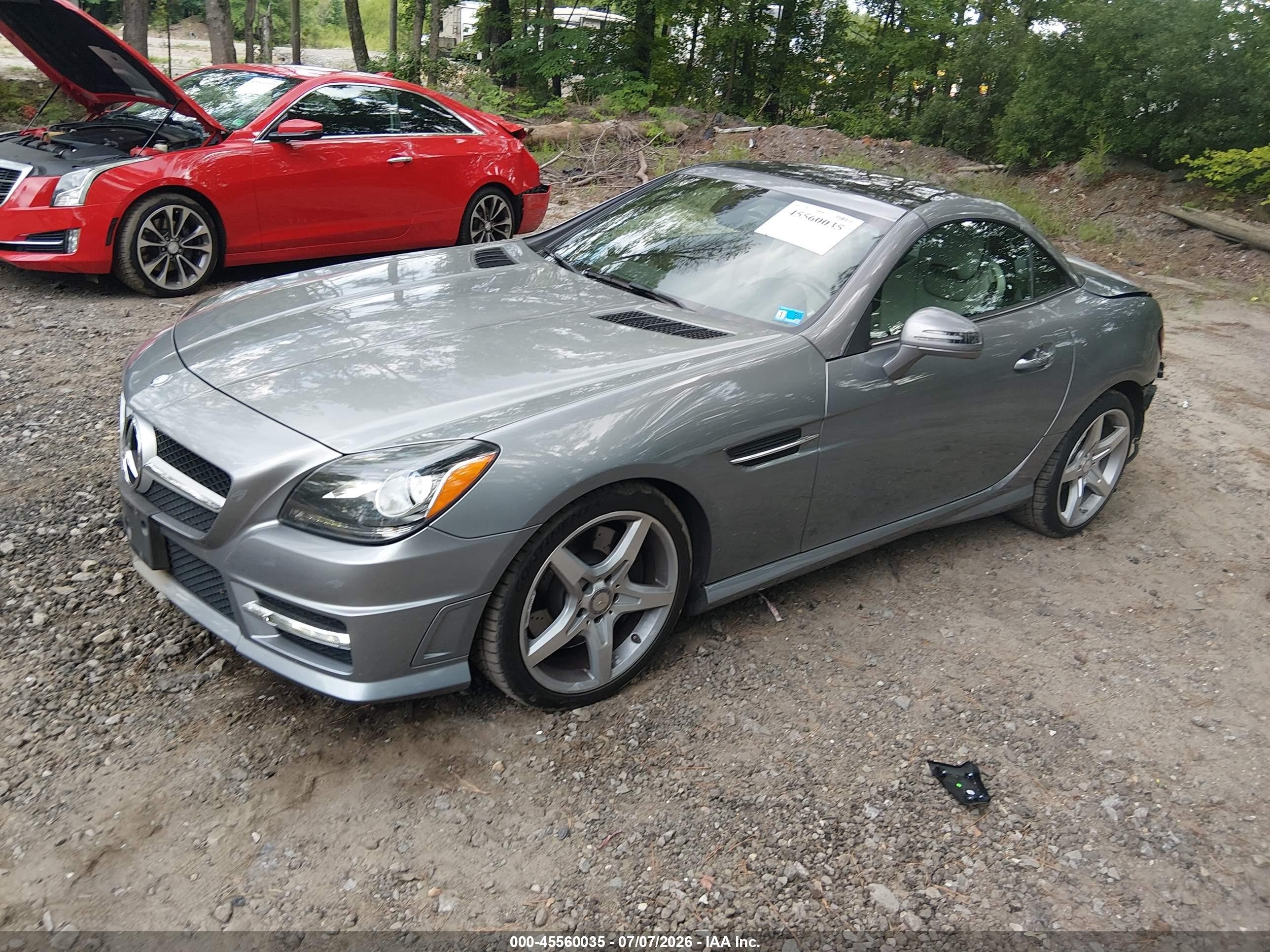 2014 Mercedes-benz Slk 250   Серебряный vin: WDDPK4HA6EF074689
