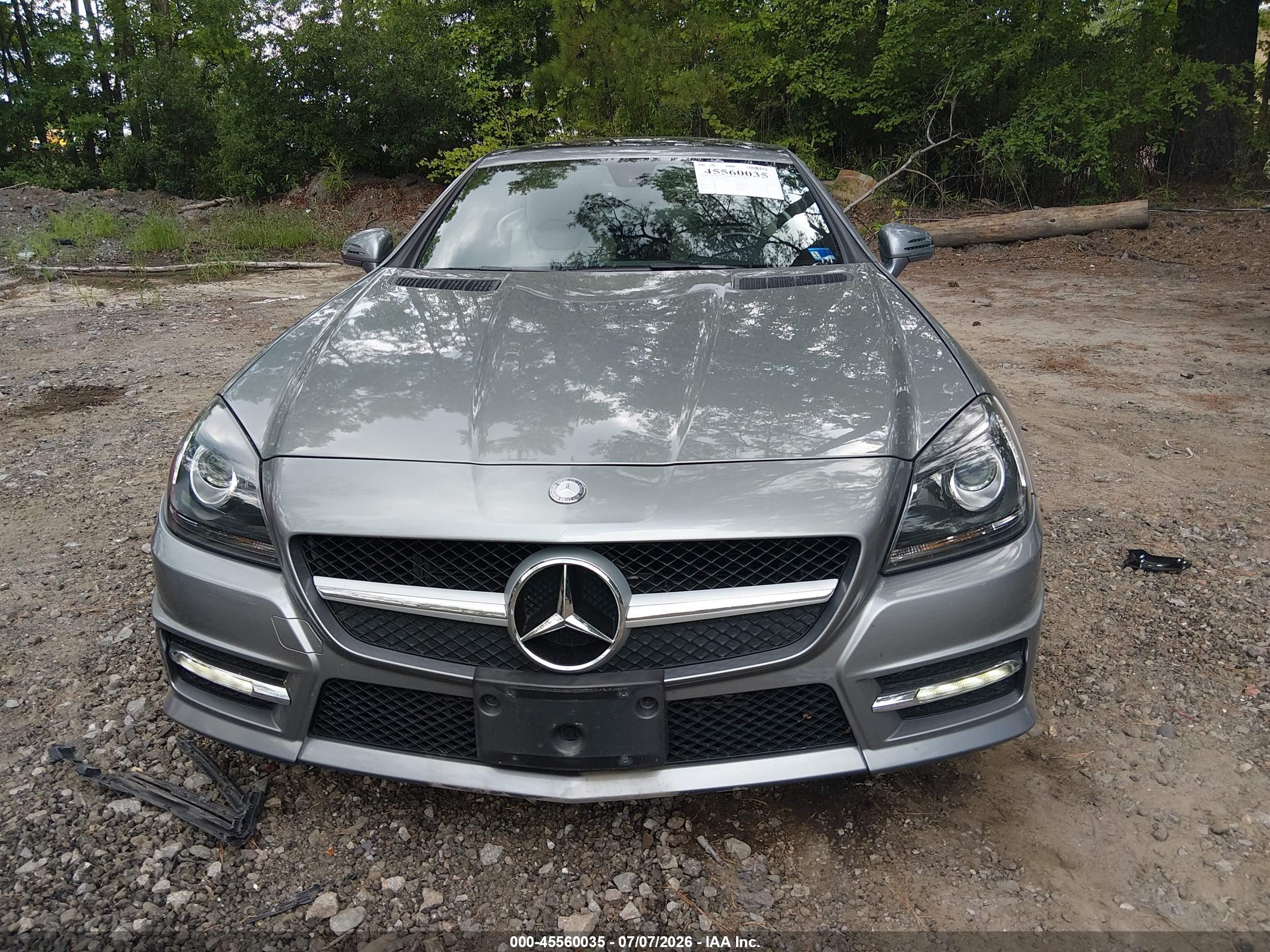 2014 Mercedes-benz Slk 250   Серебряный vin: WDDPK4HA6EF074689
