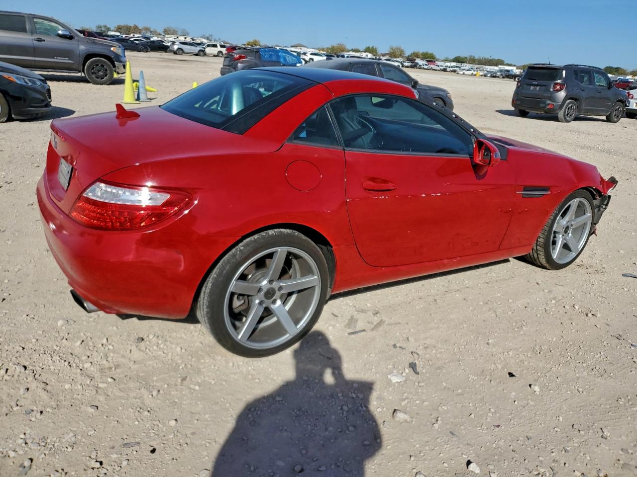 2014 Mercedes-benz Slk 250 Red vin: WDDPK4HA6EF076216