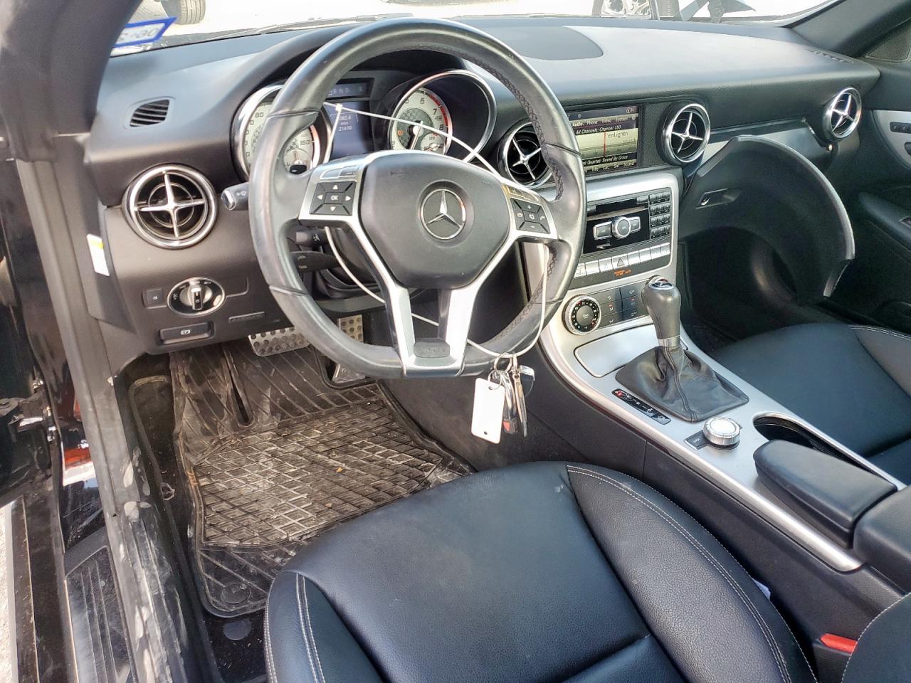 2014 Mercedes-benz Slk 250 Black vin: WDDPK4HA6EF087913