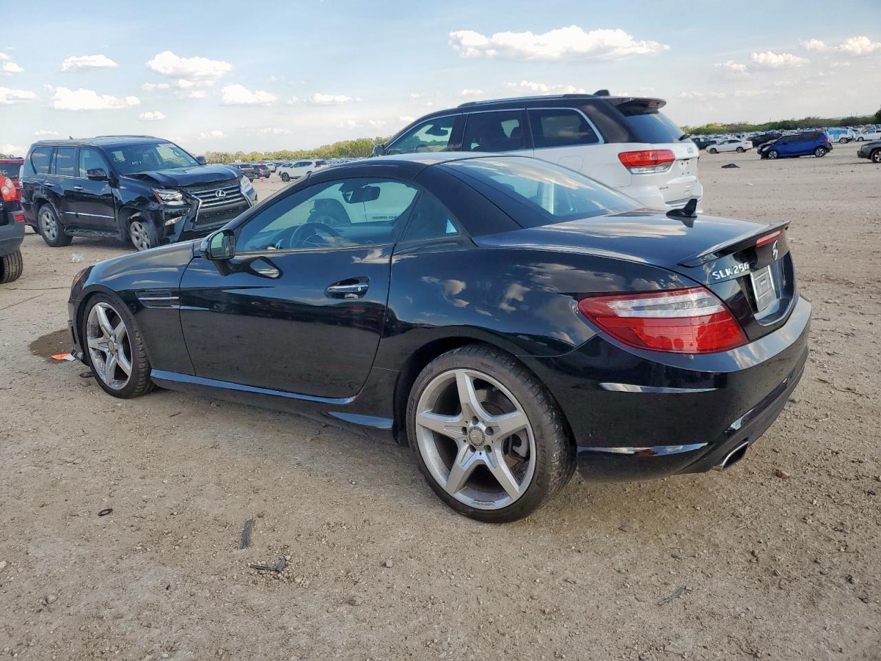 2014 Mercedes-benz Slk 250 Black vin: WDDPK4HA6EF087913