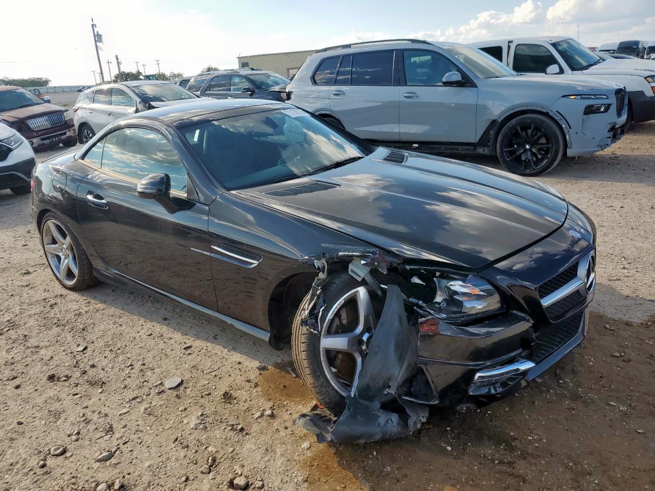 2014 Mercedes-benz Slk 250 Black vin: WDDPK4HA6EF087913