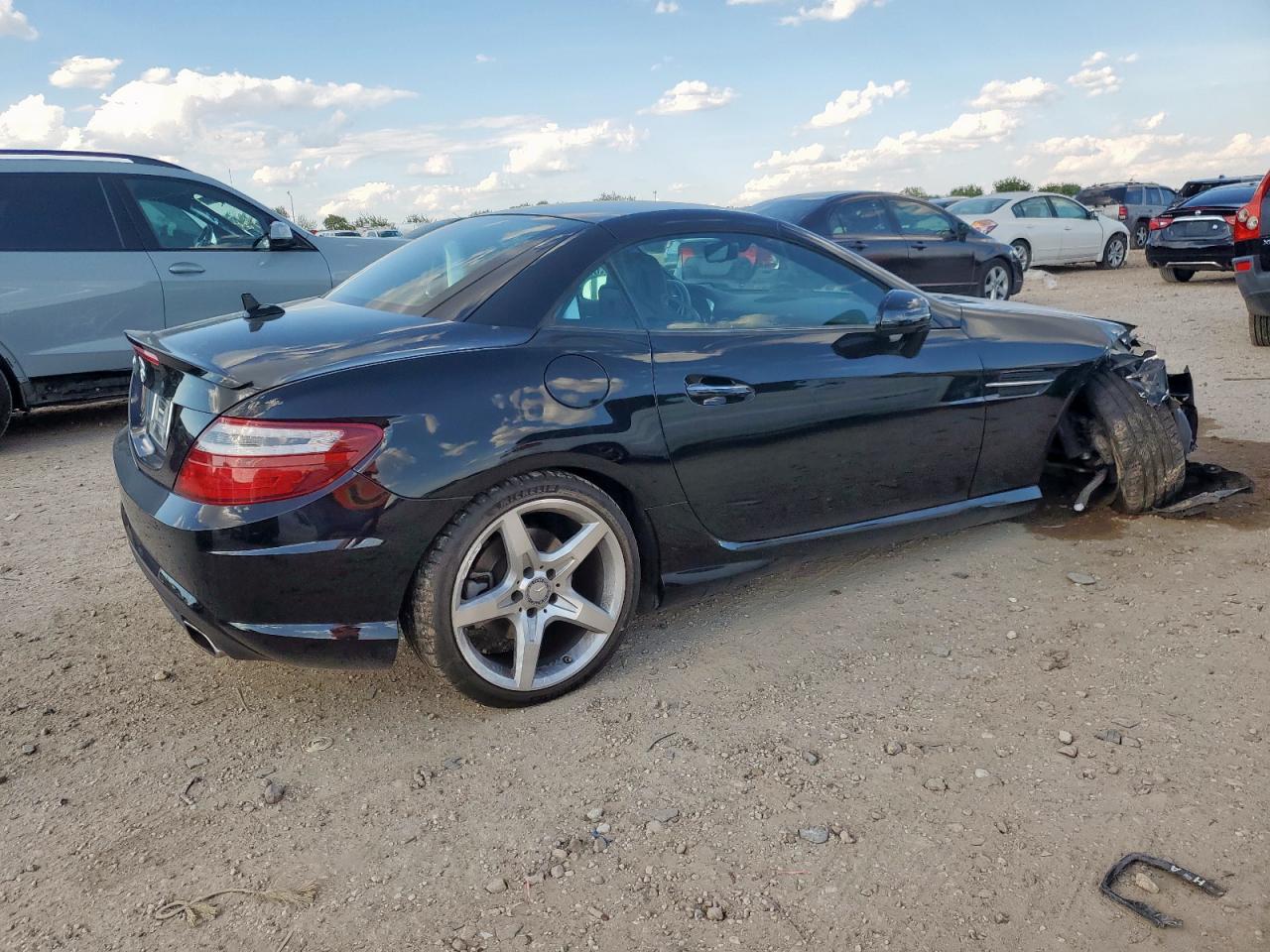 2014 Mercedes-benz Slk 250 Black vin: WDDPK4HA6EF087913