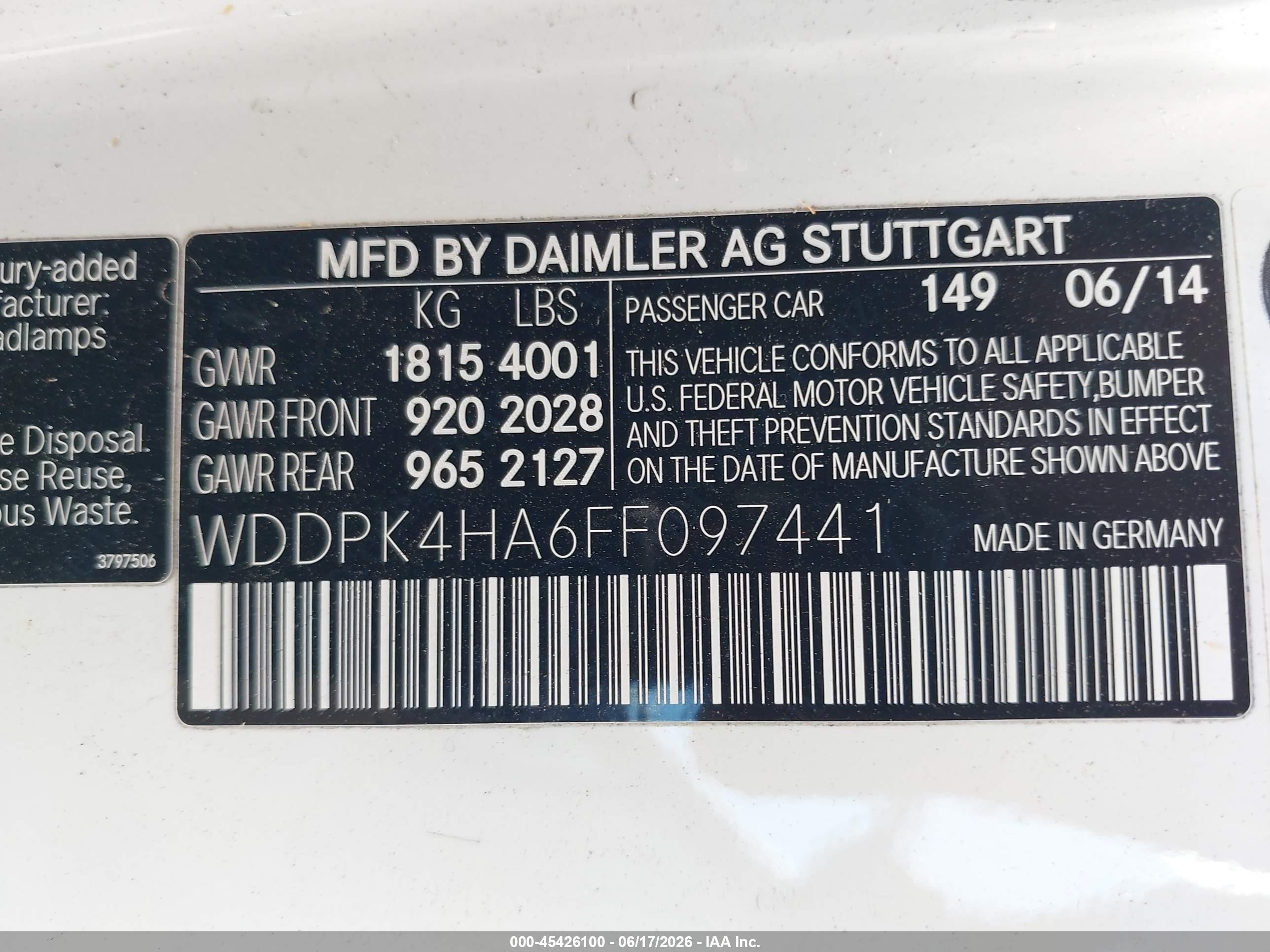 2015 Mercedes-benz Slk 250   Белый vin: WDDPK4HA6FF097441