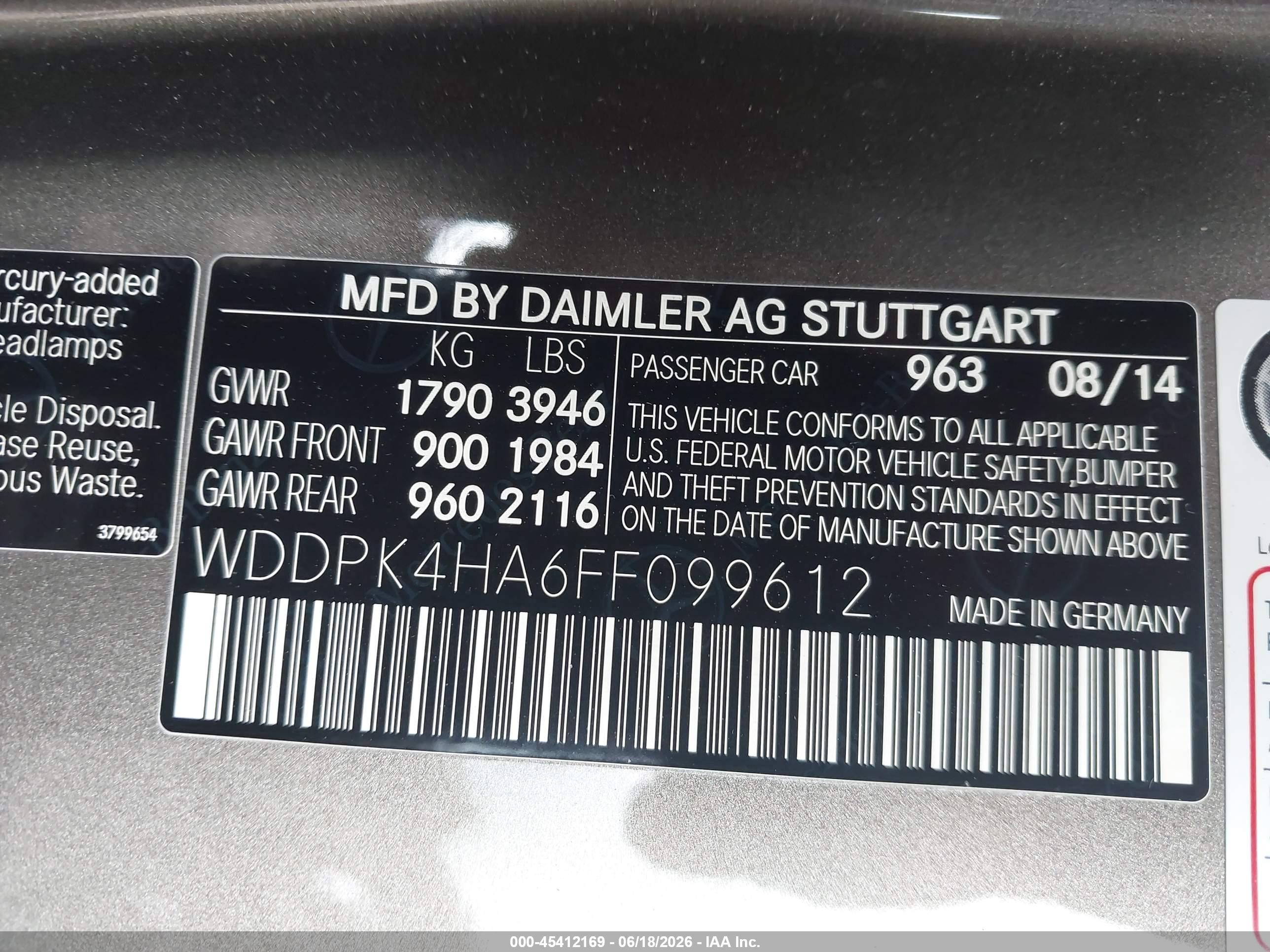 2015 Mercedes-benz Slk 250   Коричневый vin: WDDPK4HA6FF099612