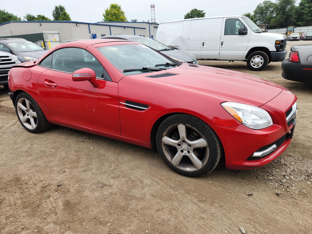 2012 Mercedes-benz Slk 250 Red vin: WDDPK4HA7CF036420