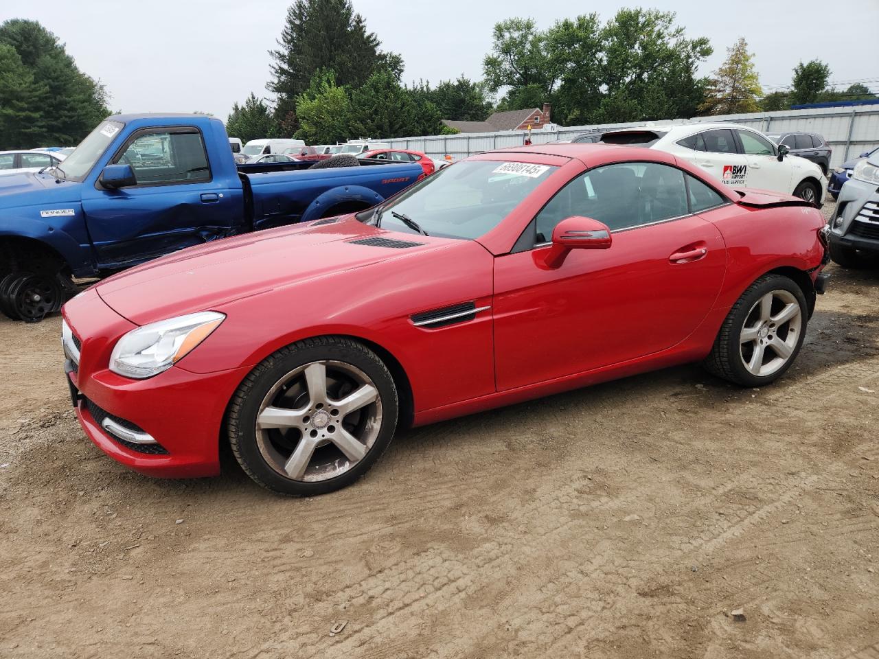 2012 Mercedes-benz Slk 250 Red vin: WDDPK4HA7CF036420