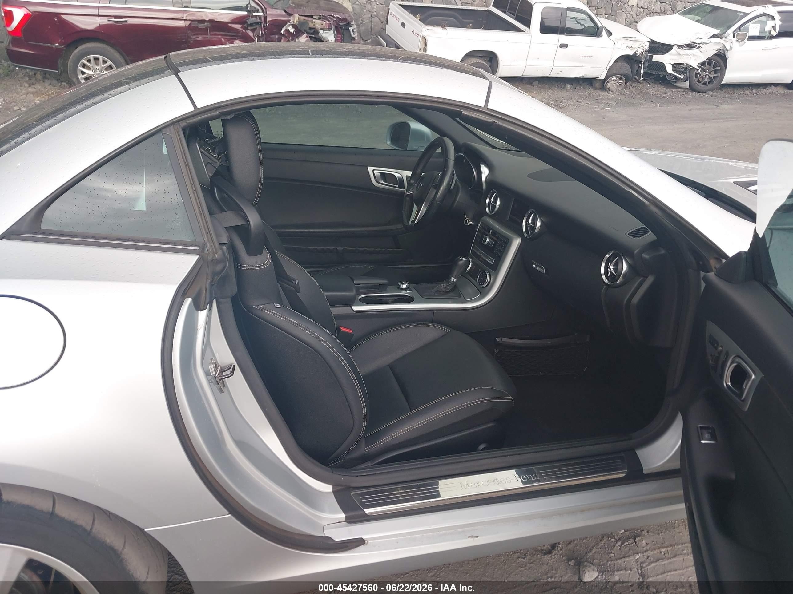 2013 Mercedes-benz Slk 250   Silver vin: WDDPK4HA7DF055986