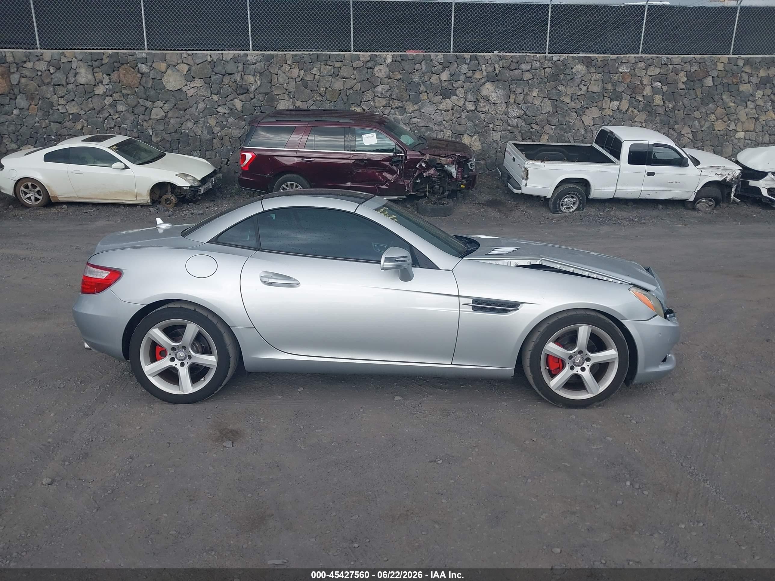2013 Mercedes-benz Slk 250   Silver vin: WDDPK4HA7DF055986