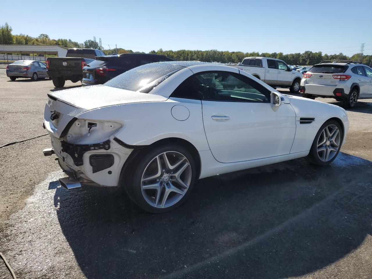 2014 Mercedes-benz Slk 250 White vin: WDDPK4HA7EF079352
