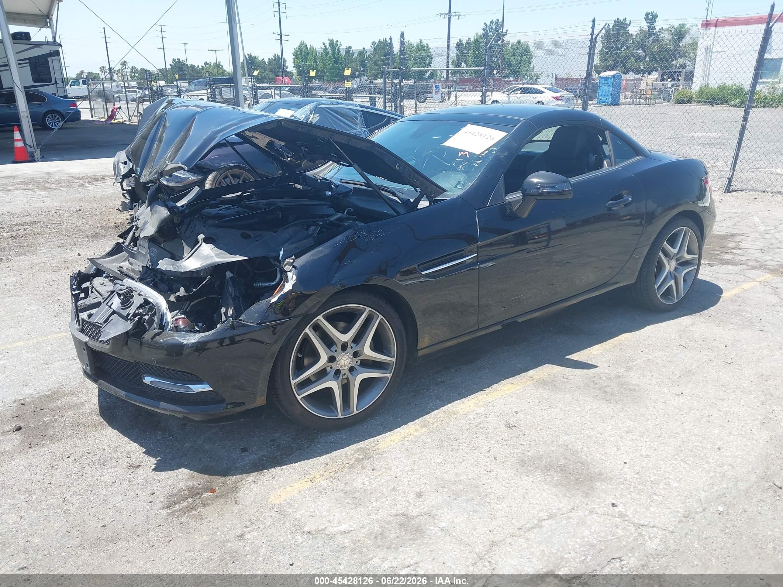 2013 Mercedes-benz Slk 250   Black vin: WDDPK4HA8DF057097