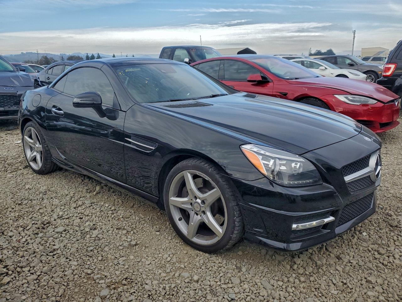 2014 Mercedes-benz Slk 250 Black vin: WDDPK4HA8EF079019