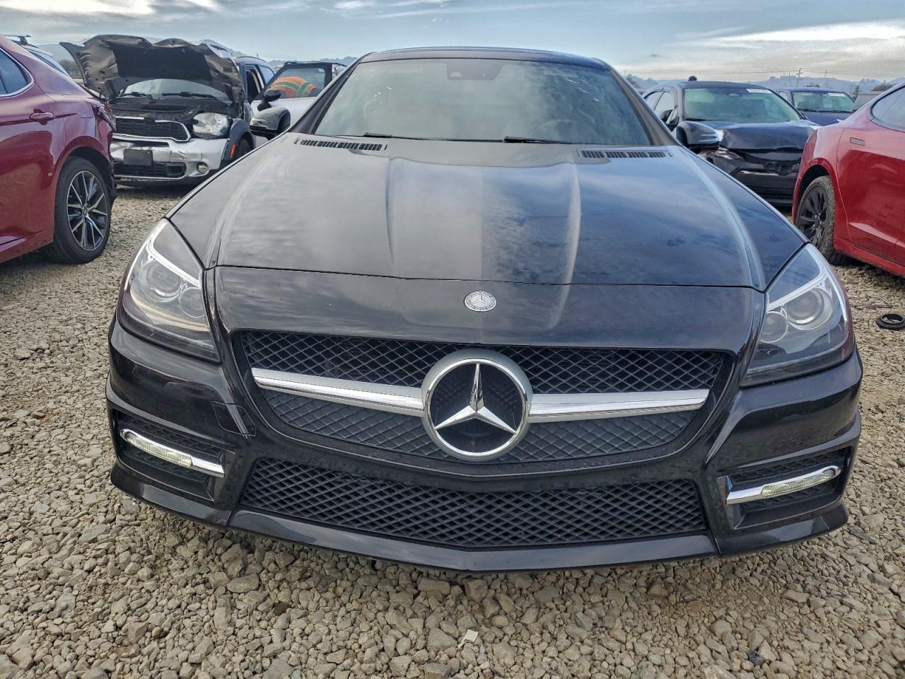 2014 Mercedes-benz Slk 250 Black vin: WDDPK4HA8EF079019
