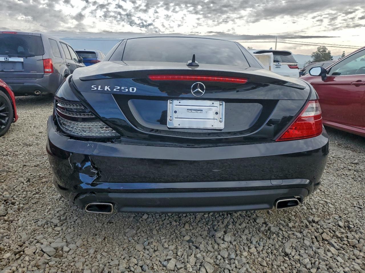 2014 Mercedes-benz Slk 250 Black vin: WDDPK4HA8EF079019