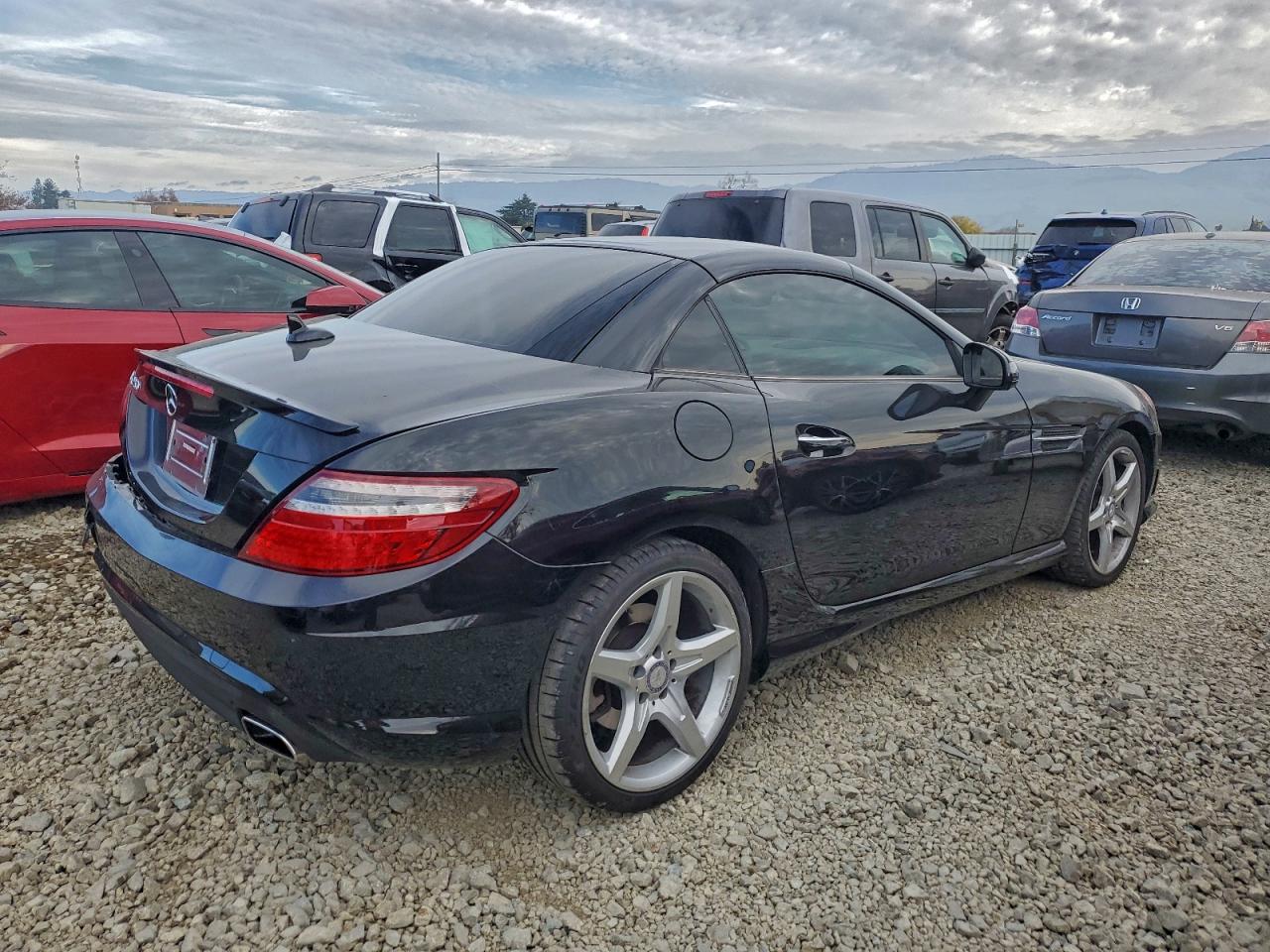 2014 Mercedes-benz Slk 250 Black vin: WDDPK4HA8EF079019