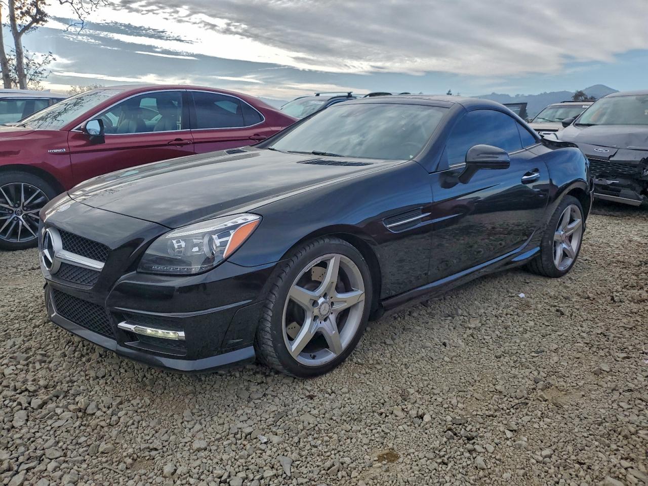 2014 Mercedes-benz Slk 250 Black vin: WDDPK4HA8EF079019