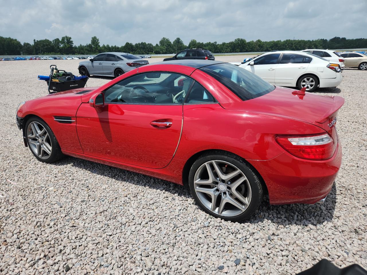 2014 Mercedes-benz Slk 250 Red vin: WDDPK4HA8EF085967
