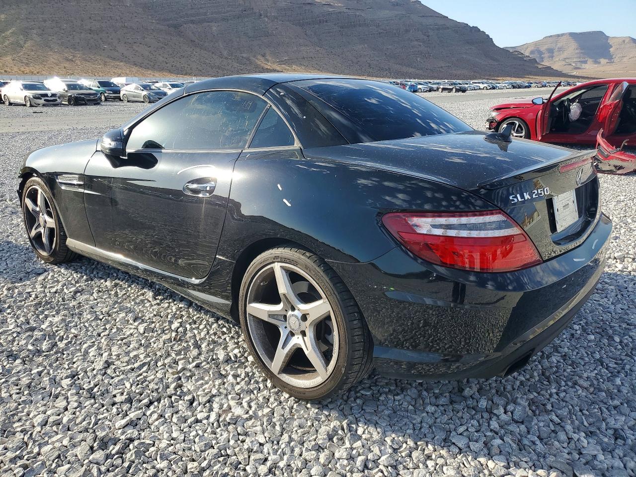 2014 Mercedes-benz Slk 250 Black vin: WDDPK4HA8EF089422