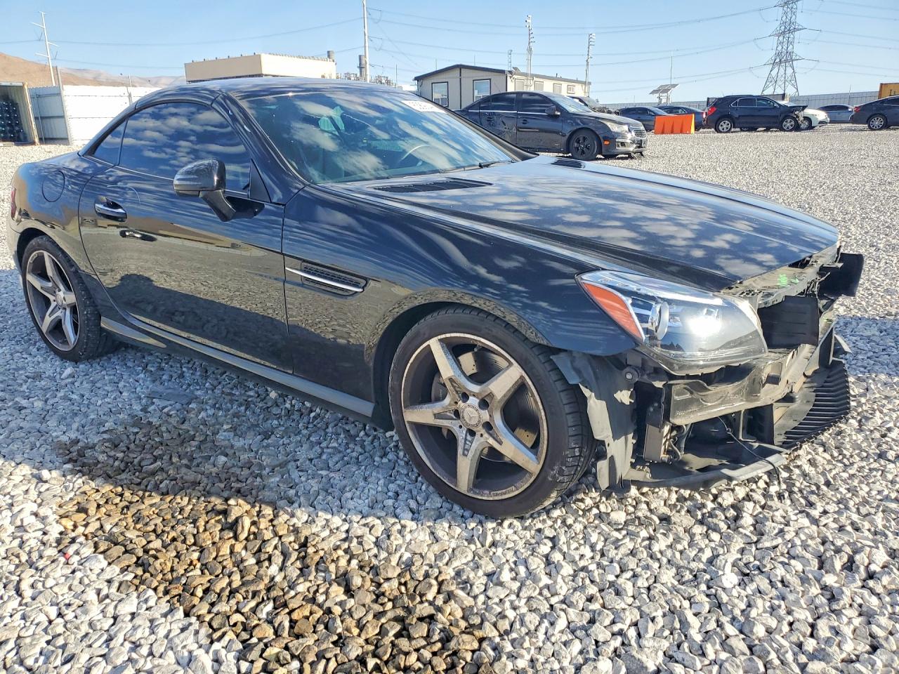 2014 Mercedes-benz Slk 250 Black vin: WDDPK4HA8EF089422