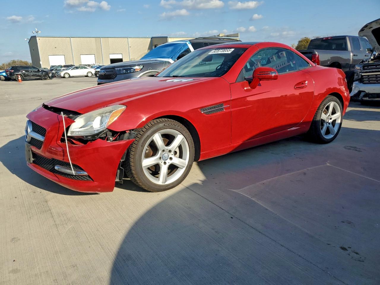 2012 Mercedes-benz Slk 250 Red vin: WDDPK4HA9CF046091