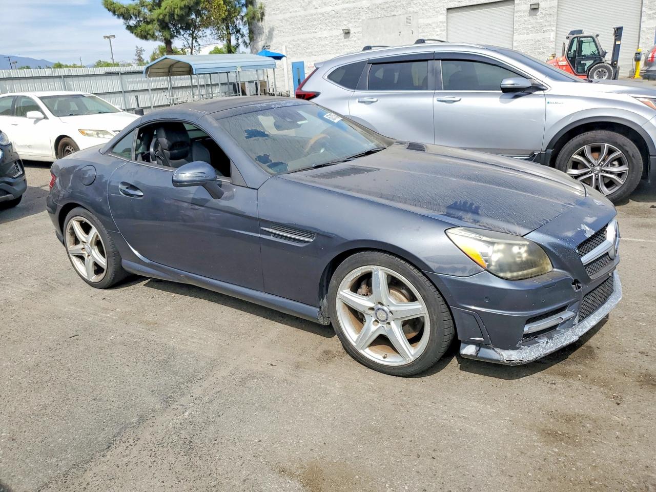 2013 Mercedes-benz Slk 250 Gray vin: WDDPK4HA9DF055570
