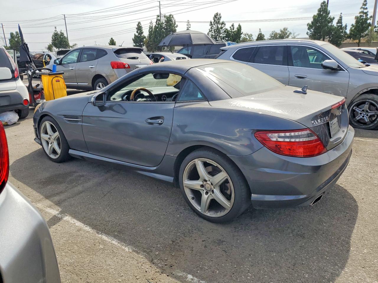 2013 Mercedes-benz Slk 250 Gray vin: WDDPK4HA9DF055570