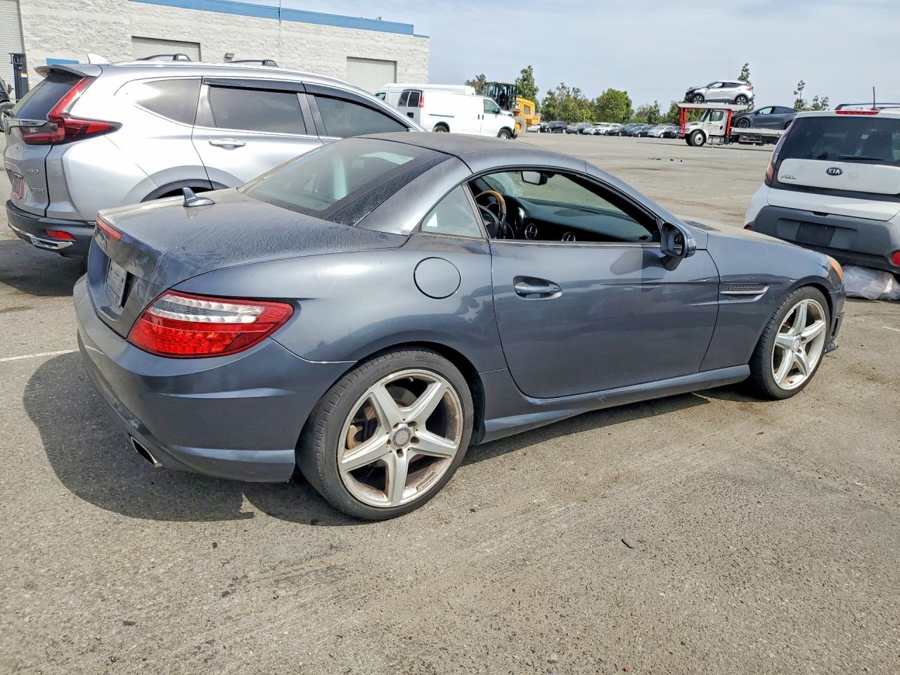 2013 Mercedes-benz Slk 250 Gray vin: WDDPK4HA9DF055570