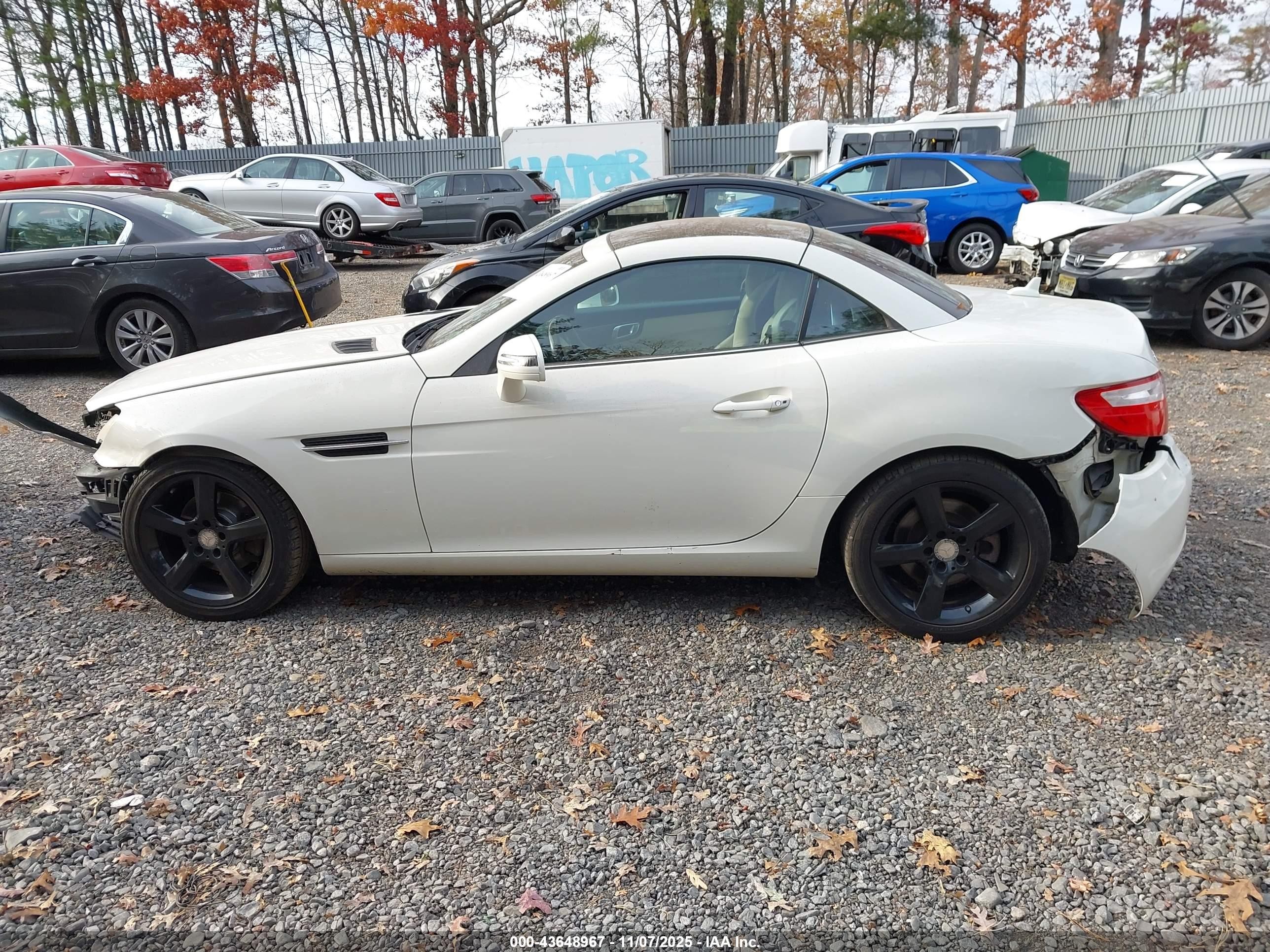 2013 Mercedes-benz Slk 250   White vin: WDDPK4HA9DF057190