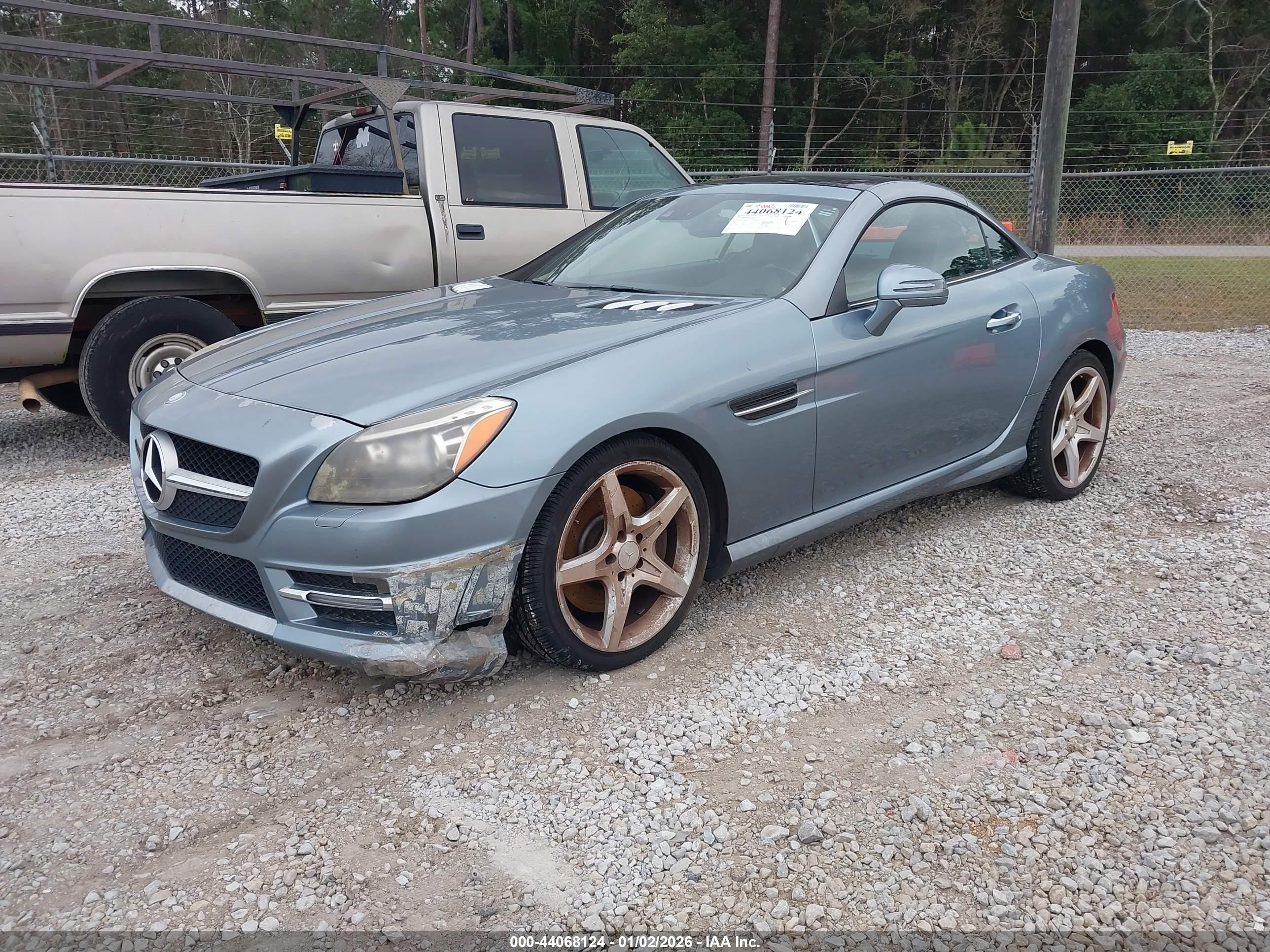 2013 Mercedes-benz Slk 250   Light Blue vin: WDDPK4HA9DF058565