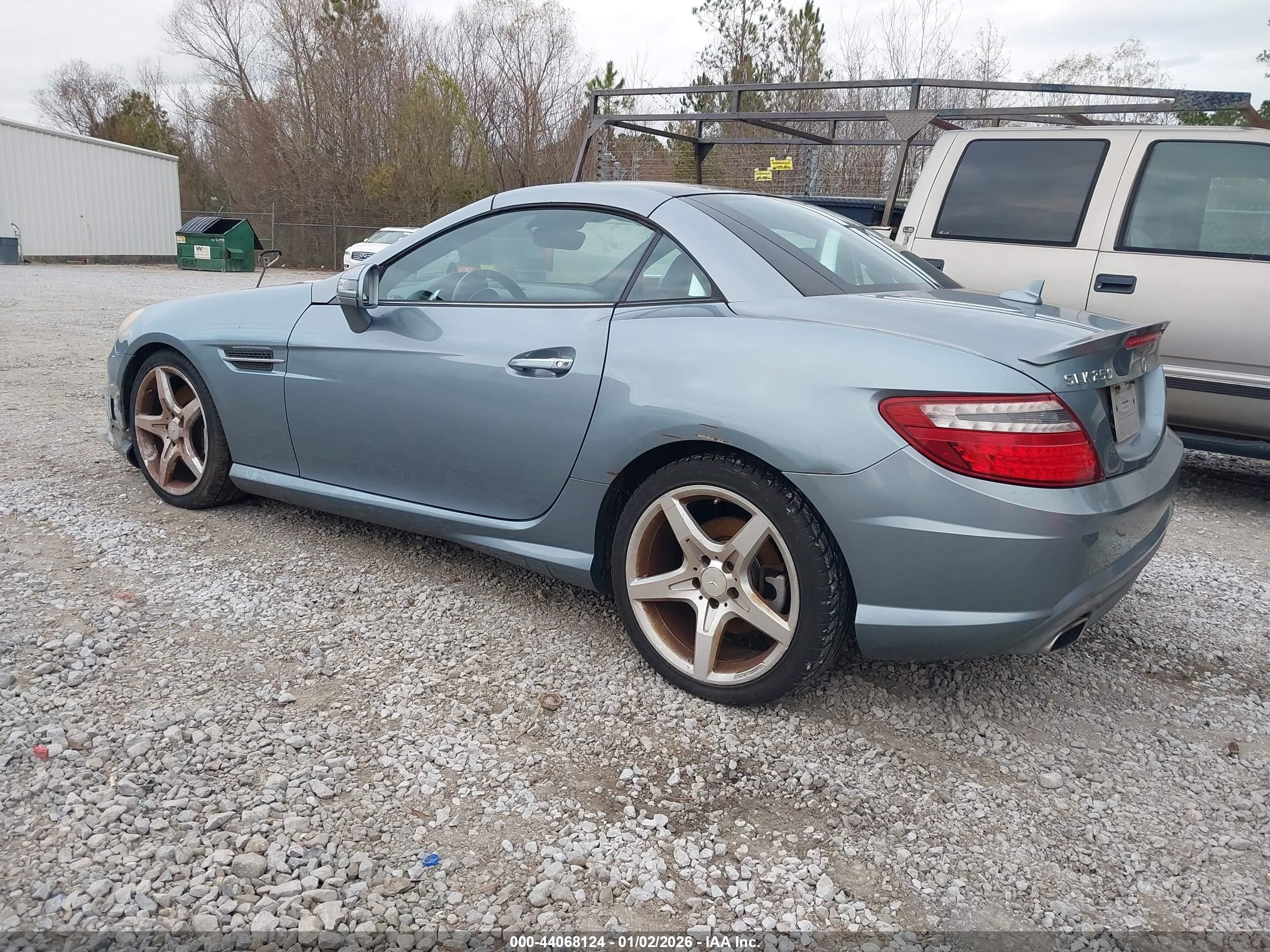 2013 Mercedes-benz Slk 250   Light Blue vin: WDDPK4HA9DF058565