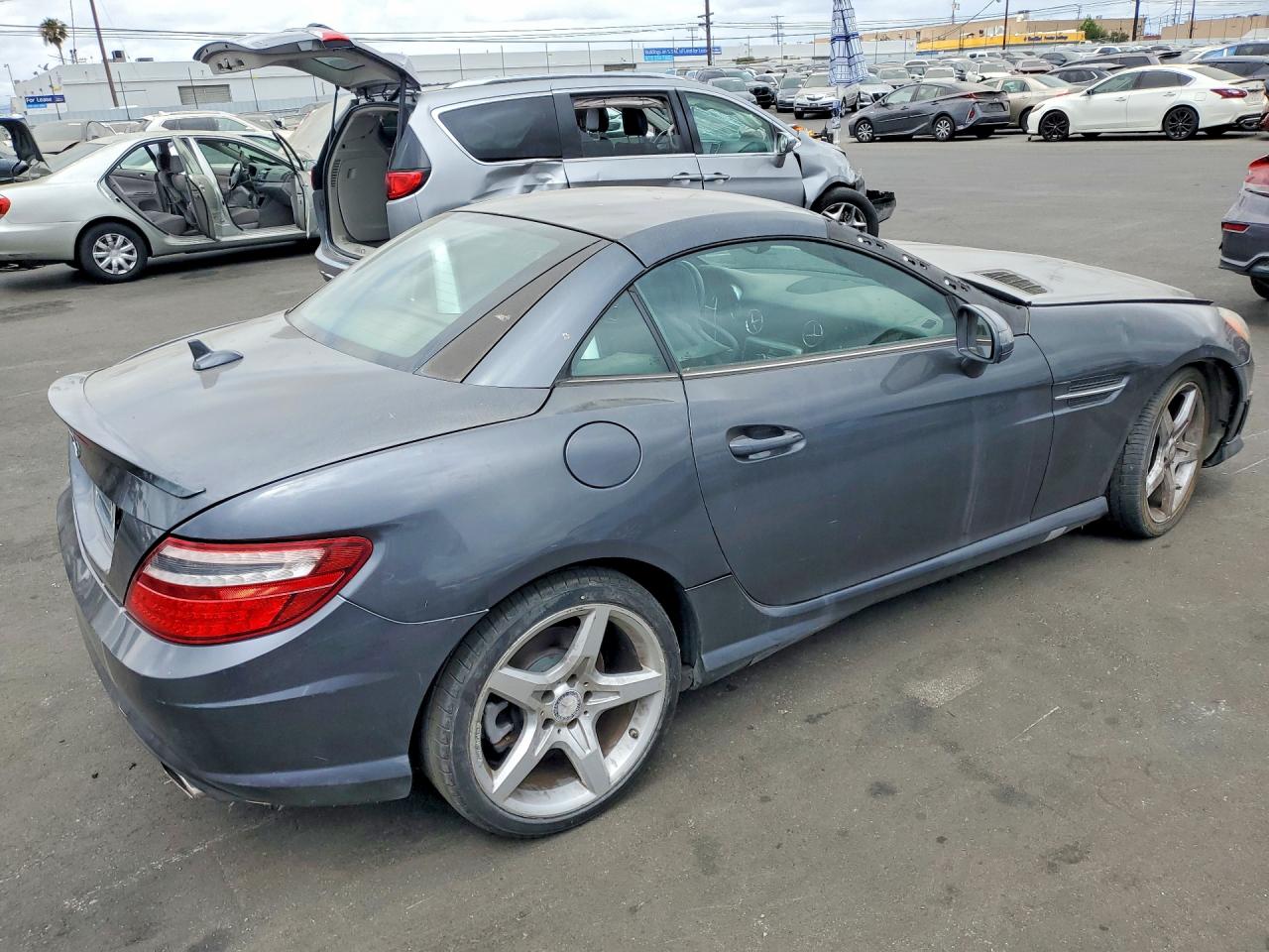 2014 Mercedes-benz Slk 250 Серый vin: WDDPK4HA9EF085234