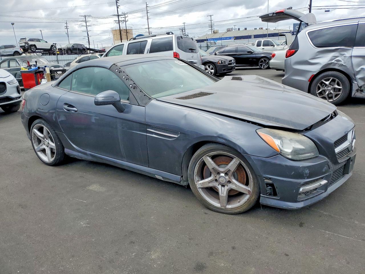 2014 Mercedes-benz Slk 250 Серый vin: WDDPK4HA9EF085234