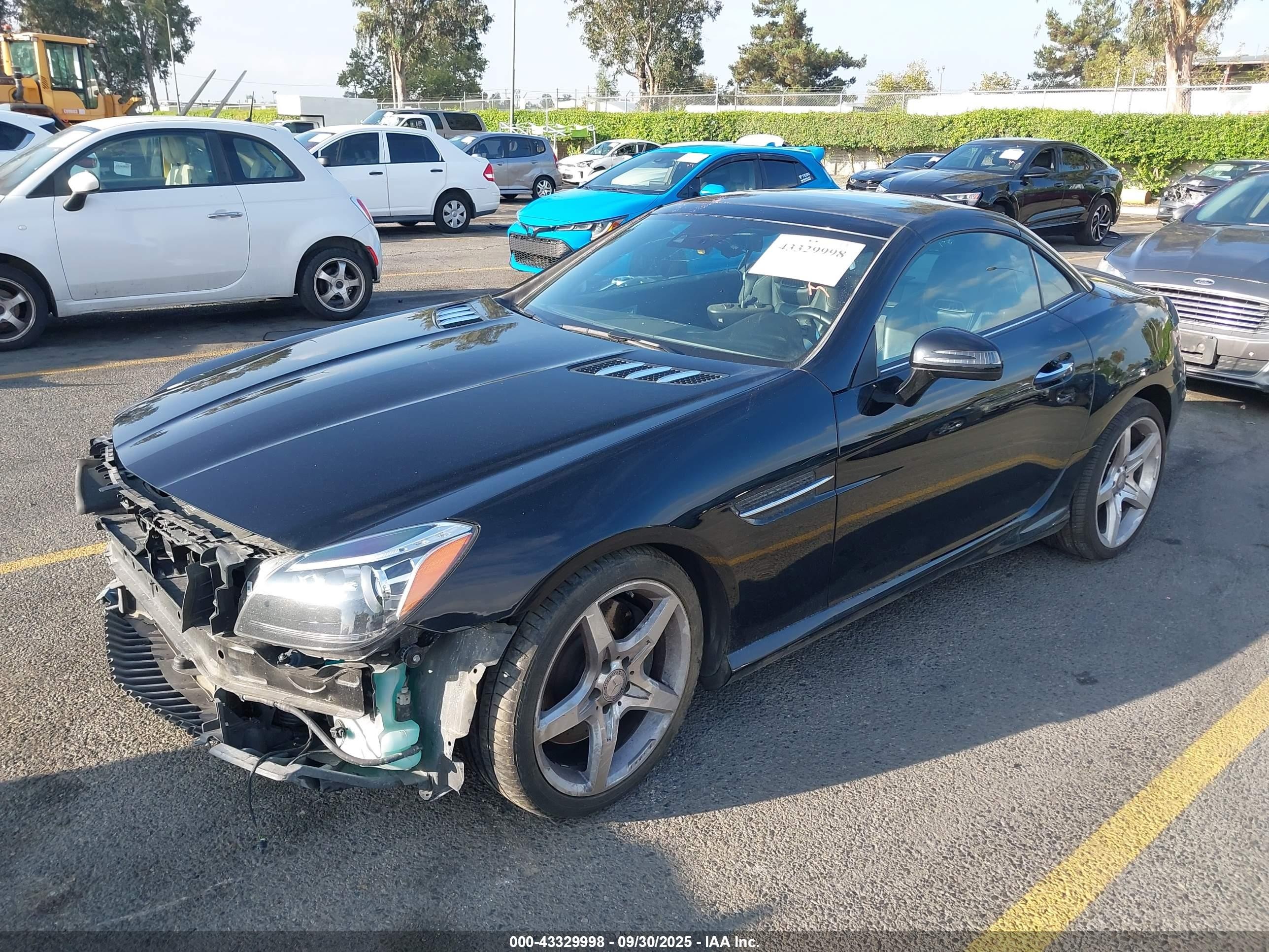 2013 Mercedes-benz Slk 250   Black vin: WDDPK4HAXDF054119