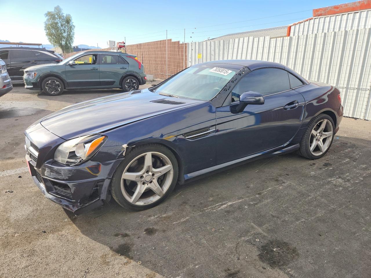 2014 Mercedes-benz Slk 250 Blue vin: WDDPK4HAXEF079328