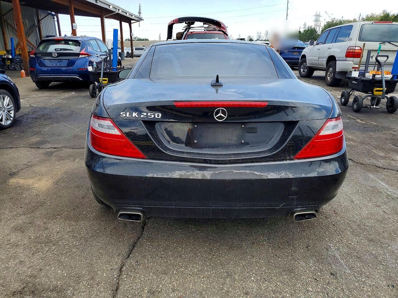 2014 Mercedes-benz Slk 250 Black vin: WDDPK4HAXEF087591