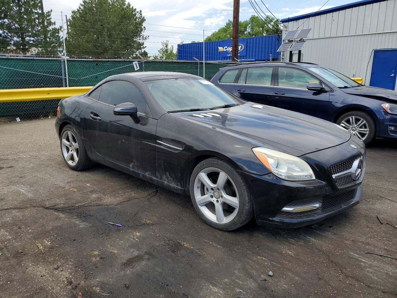 2014 Mercedes-benz Slk 250 Black vin: WDDPK4HAXEF087591