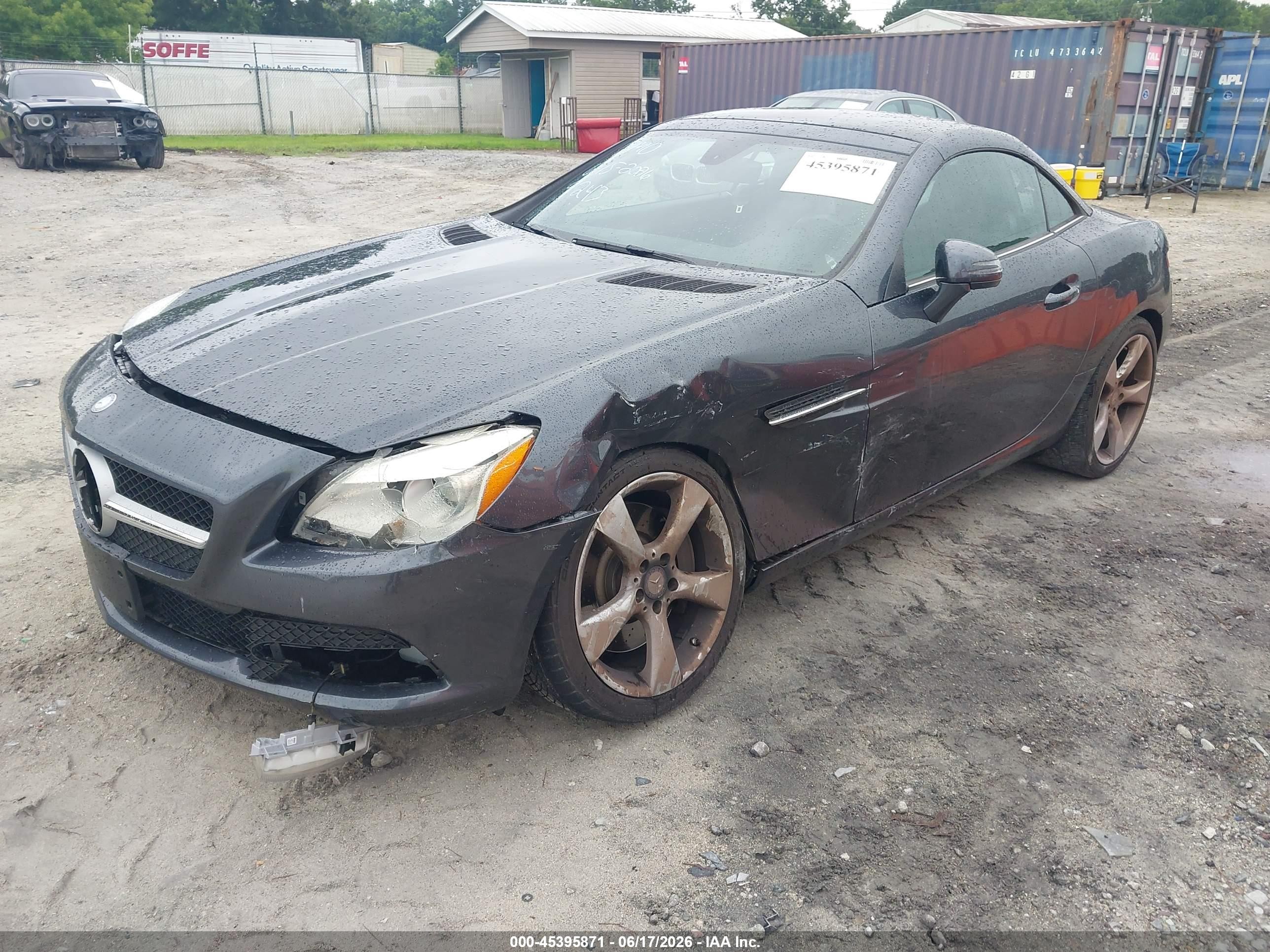 2012 Mercedes-benz Slk 350   Серый vin: WDDPK5HA0CF009243