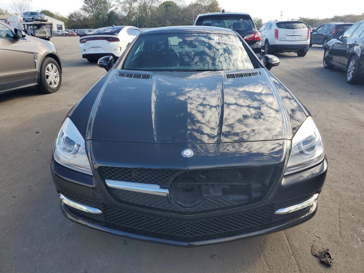 2012 Mercedes-benz Slk 350 Black vin: WDDPK5HA0CF014877